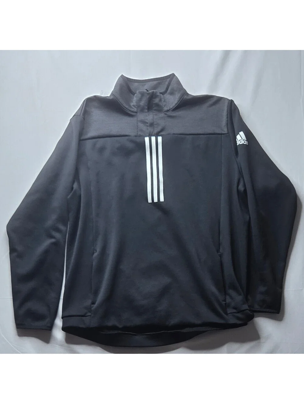 Adidas Response Men's 1/4 Zip Pullover Activewear Sweatshirt Black XL
